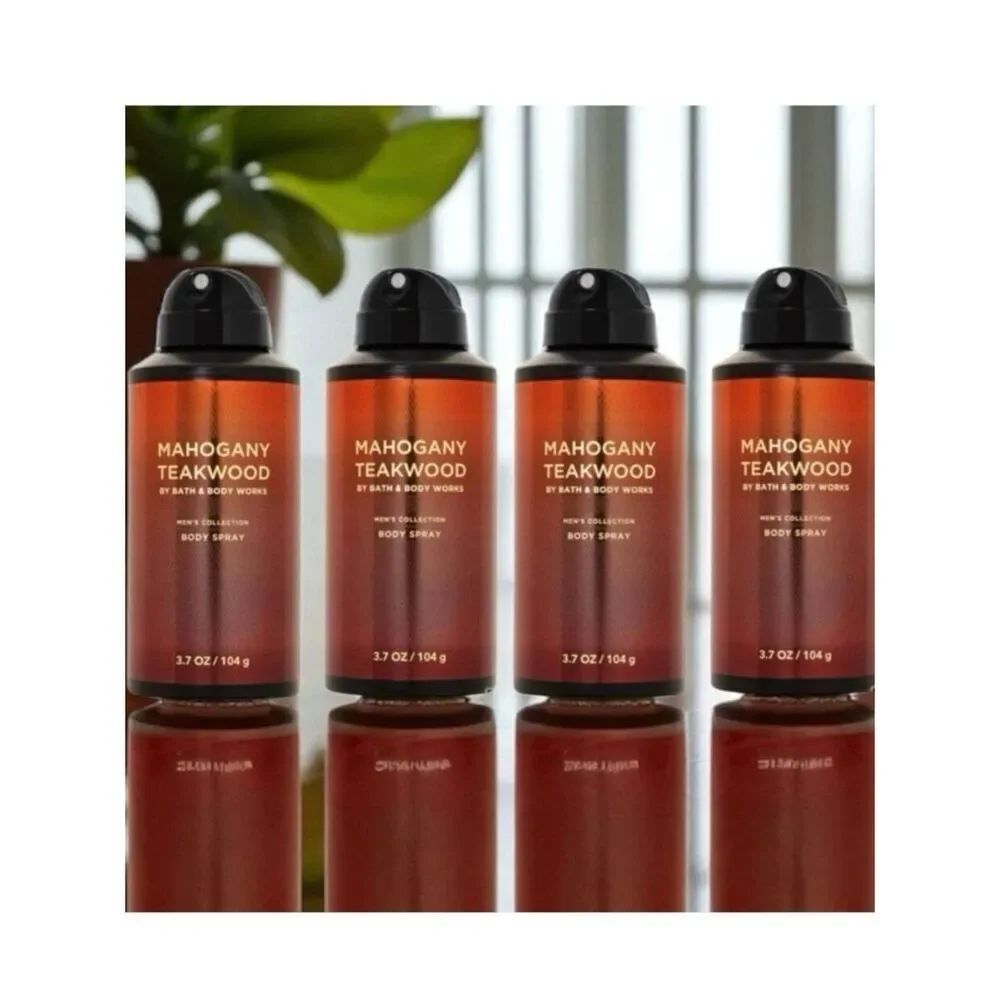 NWT Bath & Body Works Lot of 4 MAHOGANY TEAKWOOD Men’s Collection Body Spray
